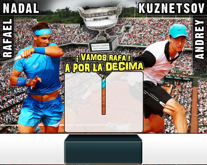 Nadal vs Kuznetsov en Roland Garros 2015